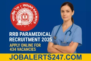 RRB Paramedical Recruitment 2025 notification banner with Indian Railways logo and a healthcare professional