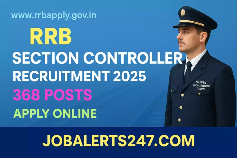 RRB Section Controller Recruitment 2025 Notification Apply Online